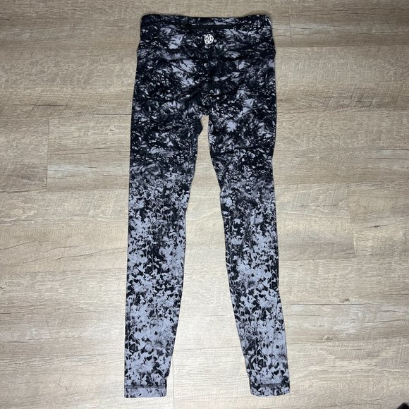 Lululemon Rare Seawheeze 2019 Half-Marathon Speed Wunder Tight Black Gray Floral - Picture 4 of 6